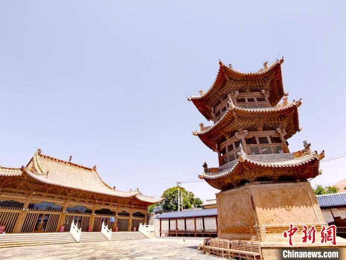 圖為阿河灘清真寺局部。 張添福 攝 圖為阿河灘清真寺局部。 張添福 攝