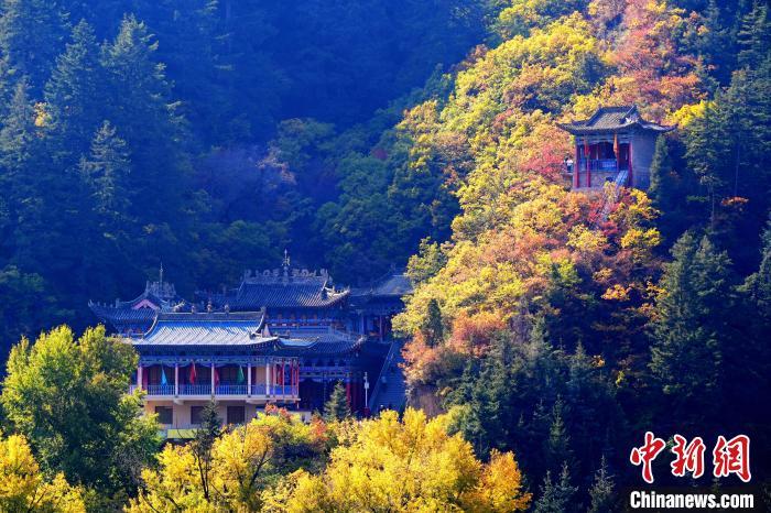 深秋，位于蘭州市榆中縣的興隆山景色如畫。宮衛紅 攝